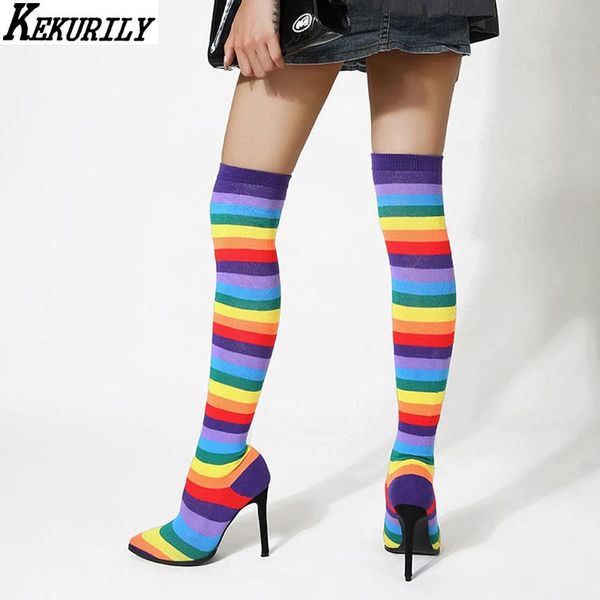 2020 sexy вязание носки boots женщин осень зима toe остроконечные высокие каблуки обуви смешанного цвета над коленом загрузки zapatos de muj, Black
2020 sexy вязание носки boots женщин осень зима toe остроконечные высокие каблуки обуви смешанного цвета над коленом загрузки zapatos de muj, Black