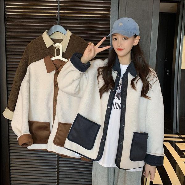women's wool & blends outono inverno feminino turn-down collar manga longa casacos de pele do falso engrossar quente outerwear senhoras, Black
women's wool & blends outono inverno feminino turn-down collar manga longa casacos de pele do falso engrossar quente outerwear senhoras, Black