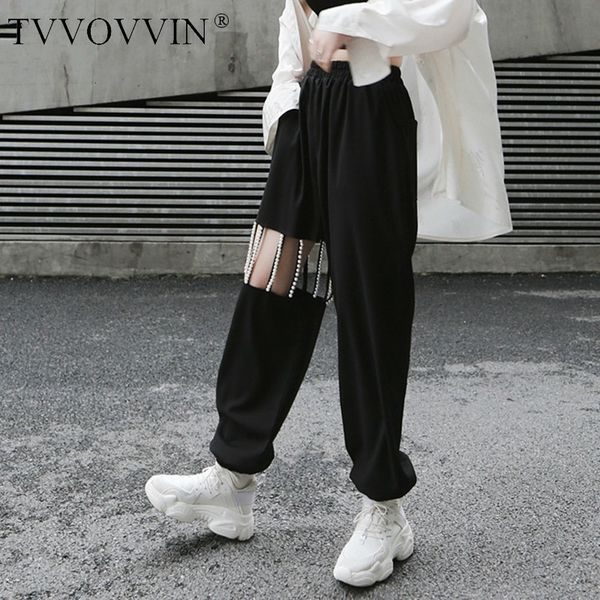 tvvovvin new spring autumn high elastic waist loose pearls hollow out pockets long pants women trousers fashion tide c643 201111, Black;white
tvvovvin new spring autumn high elastic waist loose pearls hollow out pockets long pants women trousers fashion tide c643 201111, Black;white