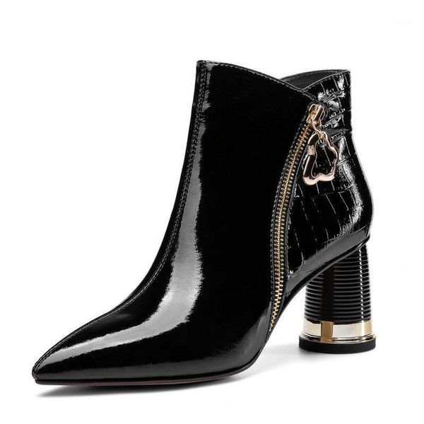 genuine leather high heels ankle boots retro zippers female autumn winter shoes women winter party shoes woman1, Black
genuine leather high heels ankle boots retro zippers female autumn winter shoes women winter party shoes woman1, Black