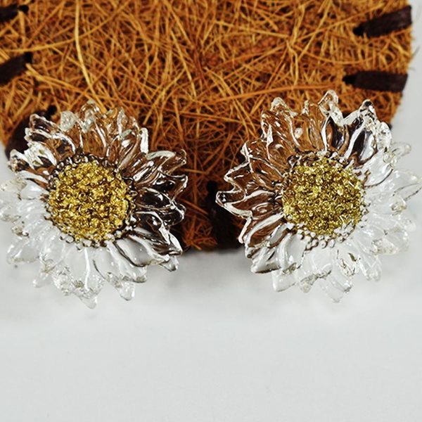 stud transparent resin earrings women exquisite metal high-end student style natural simple flower, Golden;silver
stud transparent resin earrings women exquisite metal high-end student style natural simple flower, Golden;silver
