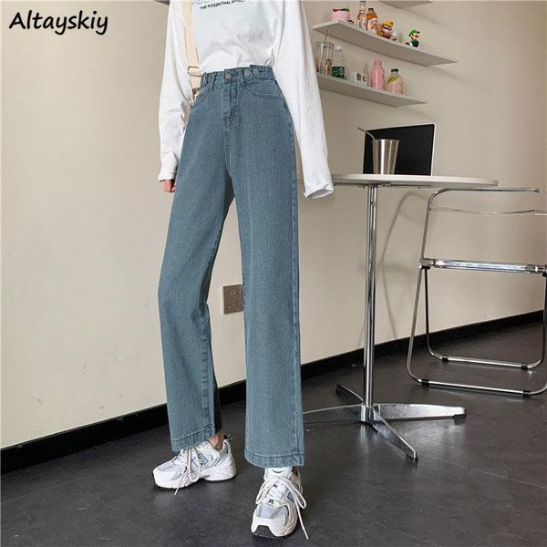 women's jeans high waisted women korean chic simple vintage ladies denim trousers trendy harajuku preppy leisure female bottom pockets, Blue
women's jeans high waisted women korean chic simple vintage ladies denim trousers trendy harajuku preppy leisure female bottom pockets, Blue