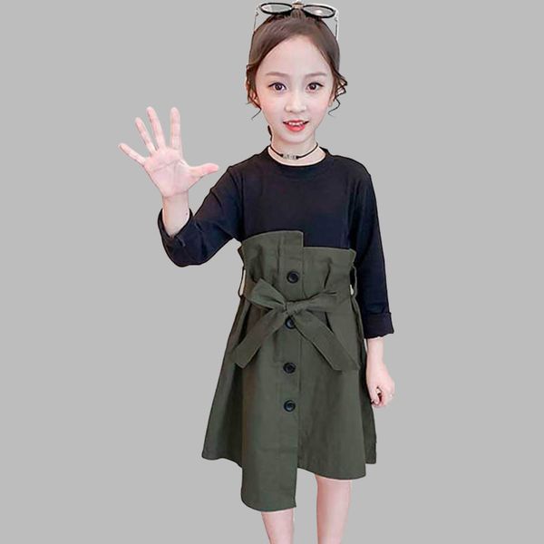 2020 girls dress patchwork fake 2pcs dress for girls korean slim kids party dress with bow belt spring novelty clothes for girls t200624, Red;yellow
2020 girls dress patchwork fake 2pcs dress for girls korean slim kids party dress with bow belt spring novelty clothes for girls t200624, Red;yellow