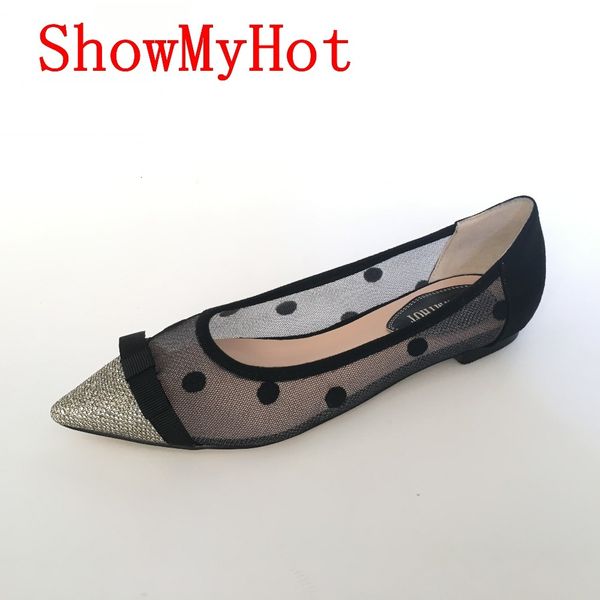 showmyfashion lace polka dot low breathable women solid color flat casual black point toe slip on shoes
showmyfashion lace polka dot low breathable women solid color flat casual black point toe slip on shoes