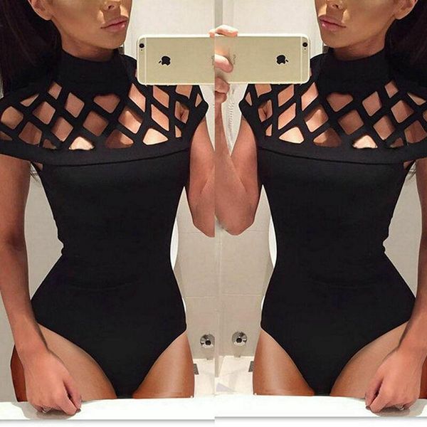 new women's hollow bodysuit stretch ladies leotard short sleeve club bodycon t shirt jumpsuit clothing, Black;white
new women's hollow bodysuit stretch ladies leotard short sleeve club bodycon t shirt jumpsuit clothing, Black;white