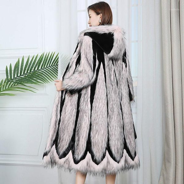 2021 winter women faux fur warm faux fur hooded contrast female warm long style fake lady coat casual jacket y1541, Black
2021 winter women faux fur warm faux fur hooded contrast female warm long style fake lady coat casual jacket y1541, Black