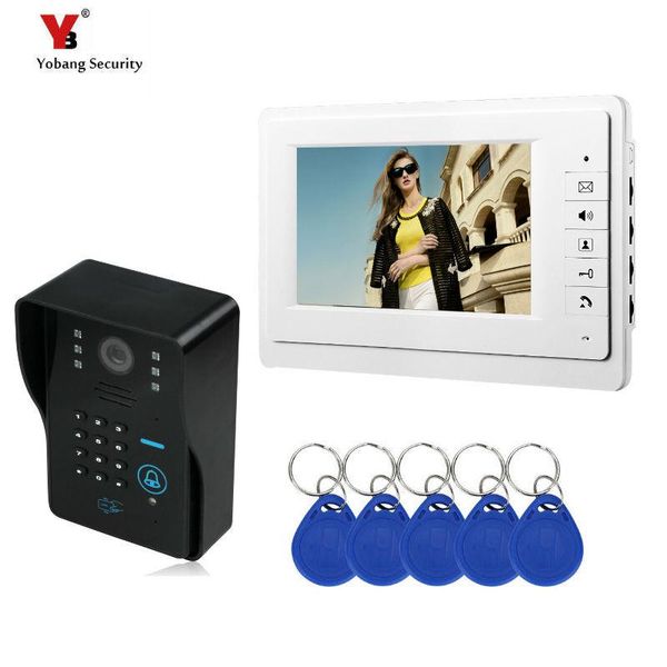 yobang security 7" rfid password video door phone intercom doorbell with ir camera 1000 tv line access control system
yobang security 7" rfid password video door phone intercom doorbell with ir camera 1000 tv line access control system
