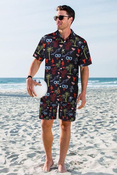 men street shirt and shorts summer beach bohemia style printed outfit two piece set africa homme beach men's sets 20201, White;black
men street shirt and shorts summer beach bohemia style printed outfit two piece set africa homme beach men's sets 20201, White;black
