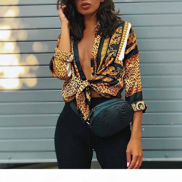2019 spring women elegant party loose button shirt turn-down collar female leopard print knot front long sleeve blouse sh19062402, White
2019 spring women elegant party loose button shirt turn-down collar female leopard print knot front long sleeve blouse sh19062402, White