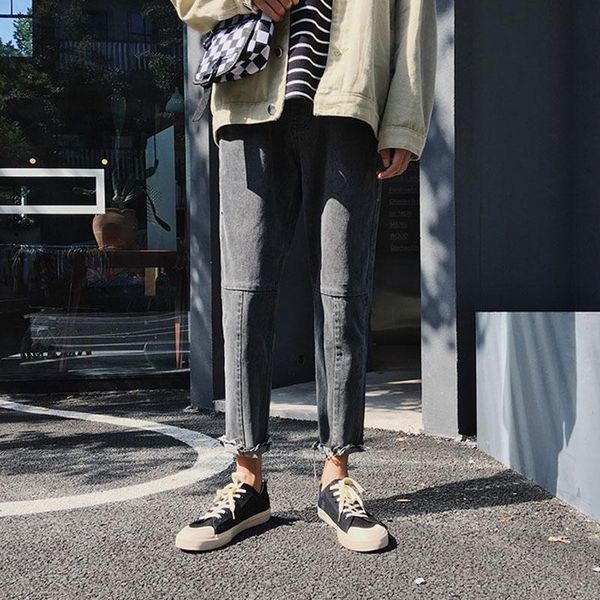 spring autum 202denim jeans rotten feet men's nine-point loose-fitting -edge big-foot smokey gray hong kong style harem pants, Blue
spring autum 202denim jeans rotten feet men's nine-point loose-fitting -edge big-foot smokey gray hong kong style harem pants, Blue