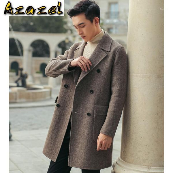 azazel men's wool coat 2020 long woolen jacket men double breasted korean casual mens overcoats abrigos hombre y13895 kj43001, Black
azazel men's wool coat 2020 long woolen jacket men double breasted korean casual mens overcoats abrigos hombre y13895 kj43001, Black