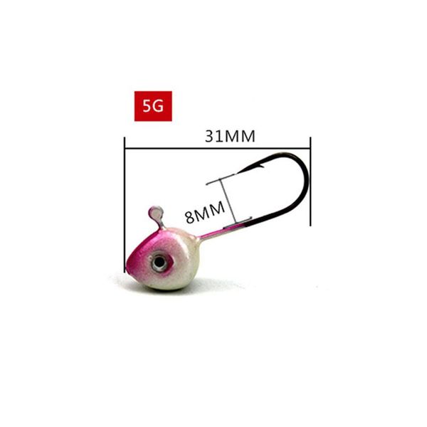 5шт / серия рыболовный крючок 0.5g / 1g / 2g / 3g / 4g / crank lead jig head карп рыбалка soft lure worm отсадки hook рыболовные принадлежно
5шт / серия рыболовный крючок 0.5g / 1g / 2g / 3g / 4g / crank lead jig head карп рыбалка soft lure worm отсадки hook рыболовные принадлежно