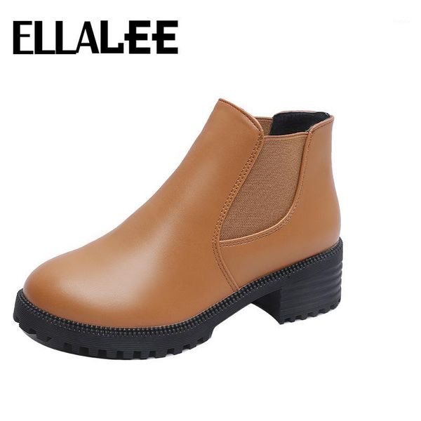 high heels boots women 2020 new design shallow pu leather boots brown round toe middle heel slip on cool ankle women 's shoes1, Black
high heels boots women 2020 new design shallow pu leather boots brown round toe middle heel slip on cool ankle women 's shoes1, Black