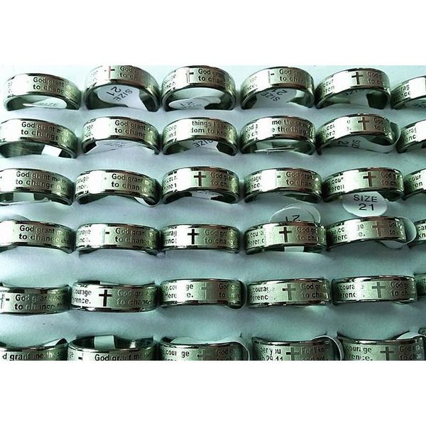 mens womens etch christian serenity prayer cross stainless steel ring silver wmtcll beauty888 
mens womens etch christian serenity prayer cross stainless steel ring silver wmtcll beauty888