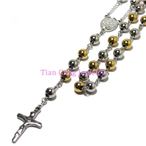 pendant necklaces gold silver color 4mm/6mm/8mm round bead rosary necklace stainless steel religious jesus crucifix cross chain for women me
pendant necklaces gold silver color 4mm/6mm/8mm round bead rosary necklace stainless steel religious jesus crucifix cross chain for women me