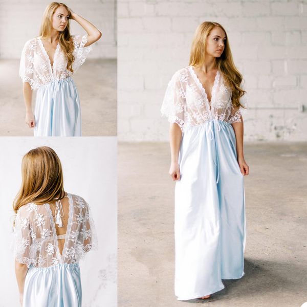 new fashion bridal gowns women robes wedding dresses illusion lace long sleeve appliques satin nightdress nightgown sleepwear, White
new fashion bridal gowns women robes wedding dresses illusion lace long sleeve appliques satin nightdress nightgown sleepwear, White