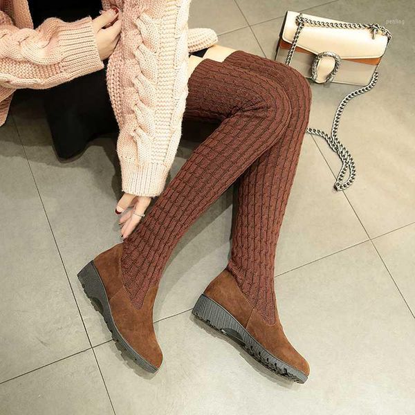 sock winter boots women shoes woman black knitting platform boots slip on over knee high wedges thigh high plus size1
sock winter boots women shoes woman black knitting platform boots slip on over knee high wedges thigh high plus size1