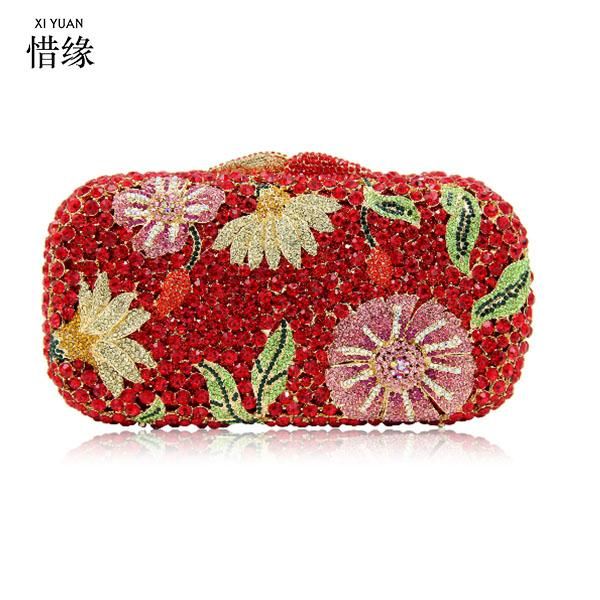 luxury pink diamond flower rhinestone bag red crystal vintage evening clutches women handbag women wedding party wallet purs
luxury pink diamond flower rhinestone bag red crystal vintage evening clutches women handbag women wedding party wallet purs