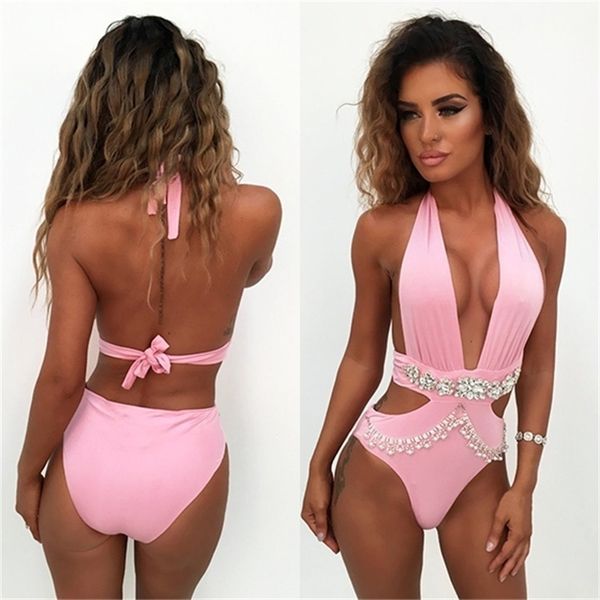 women one piece swimsuit crystal bandage bikini push-up padded bra summer bathing suit trendy stylish swimwear costume y200824, White;black
women one piece swimsuit crystal bandage bikini push-up padded bra summer bathing suit trendy stylish swimwear costume y200824, White;black