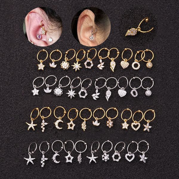 1pc stainless steel flower heart moon zircon piercing earrings helix cartilage studs ear hoop party jewelry gifts
1pc stainless steel flower heart moon zircon piercing earrings helix cartilage studs ear hoop party jewelry gifts