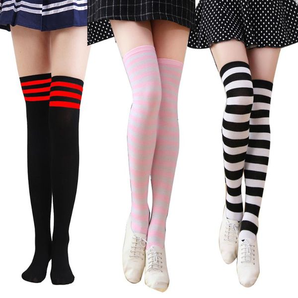 over knee stocking women girls colorful wide striped autumn winter warm thigh high stocking female student long, Black;white
over knee stocking women girls colorful wide striped autumn winter warm thigh high stocking female student long, Black;white