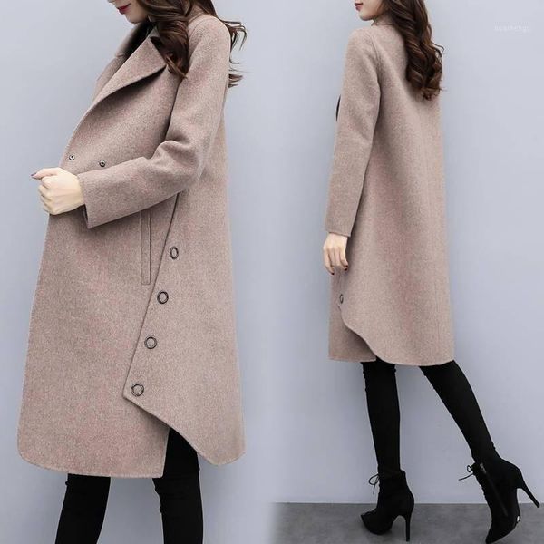 kalenmos woman winter wool coats and jackets long sleeve solid turn-down collar korean women clothing abrigo mujer invierno 20201, Black
kalenmos woman winter wool coats and jackets long sleeve solid turn-down collar korean women clothing abrigo mujer invierno 20201, Black