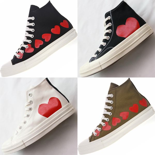 new 1970s big eyes play chuck 70 multi heart 70s hi canvas skate shoes classic 1970 canvas shoes jointly name skateboard casual sneakers, White;red
new 1970s big eyes play chuck 70 multi heart 70s hi canvas skate shoes classic 1970 canvas shoes jointly name skateboard casual sneakers, White;red