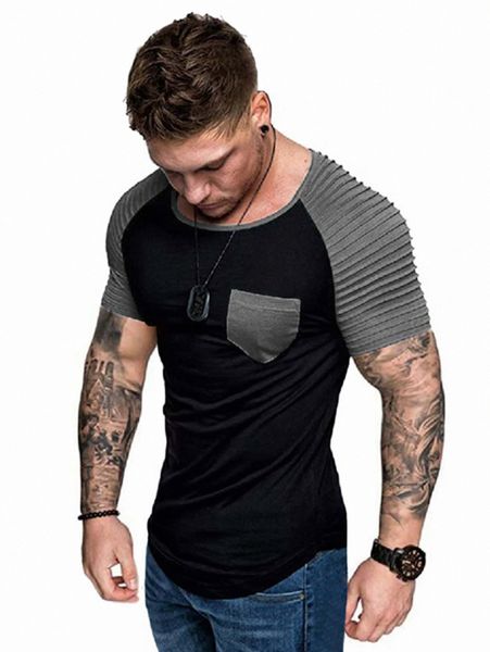men colorblock raglan sleeve tee t49l#, White;black
men colorblock raglan sleeve tee t49l#, White;black