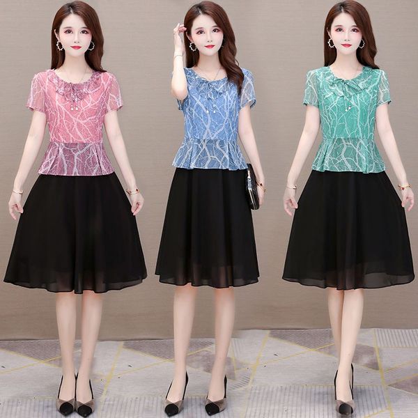 l-5xl knee-length summer a-line chiffon plus size fashion slim vintage green pink blue cocktail dresses mother party dress 9339, Black
l-5xl knee-length summer a-line chiffon plus size fashion slim vintage green pink blue cocktail dresses mother party dress 9339, Black