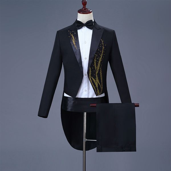 men formal jackets luxury male blazer black tuxedo coat costume adults wedding show outfits stage clothes for singers man dt757 201106, White;black
men formal jackets luxury male blazer black tuxedo coat costume adults wedding show outfits stage clothes for singers man dt757 201106, White;black