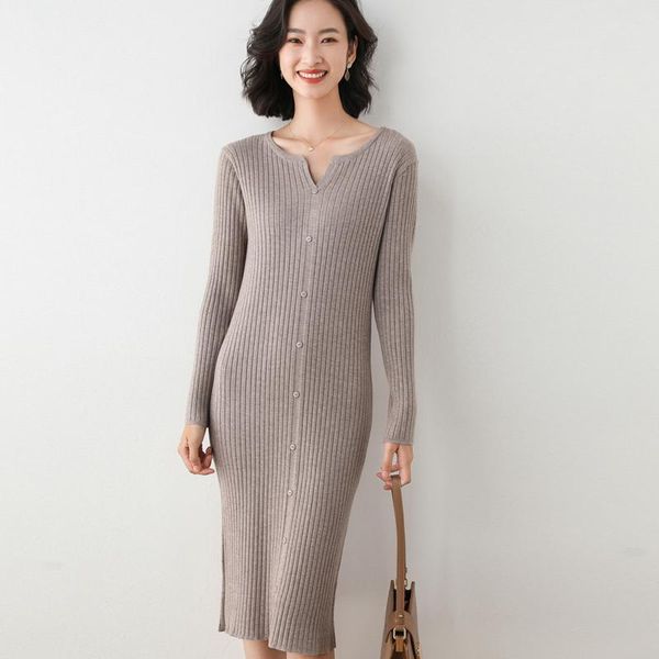 

long sweater dress women winter basic sweaters fashion knee-length fall pullovers knitted ladies casual sweaters, White;black