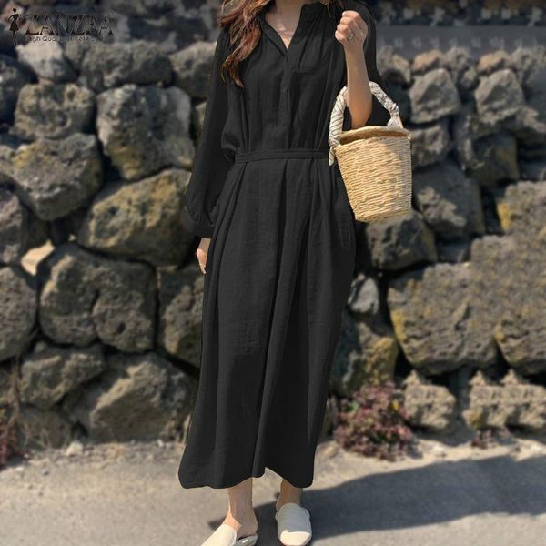 puff sleeve women's maxi dress zanzea 2021 female retro vestidos autumn ladies robe femme casual lace up sundress oversize 5xl, Black;gray
puff sleeve women's maxi dress zanzea 2021 female retro vestidos autumn ladies robe femme casual lace up sundress oversize 5xl, Black;gray
