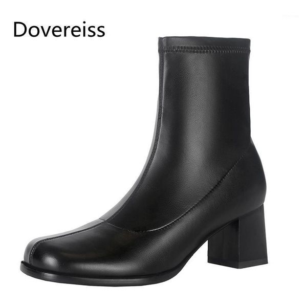 boots dovereiss fashion women's shoes winter elegant round toe concise white zipper chunky heels natural leather ankle 401, Black
boots dovereiss fashion women's shoes winter elegant round toe concise white zipper chunky heels natural leather ankle 401, Black