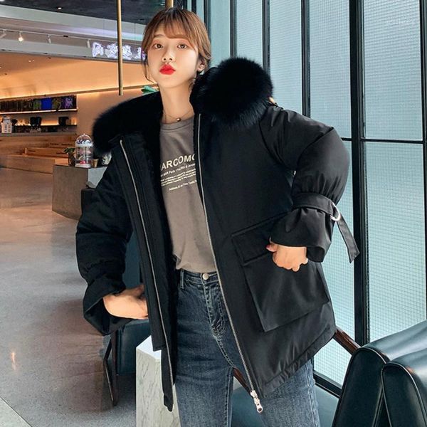 pockets long sleeve faux fur trim hooded fleece parkas women outerwear casual coats winter jackets1, Black
pockets long sleeve faux fur trim hooded fleece parkas women outerwear casual coats winter jackets1, Black