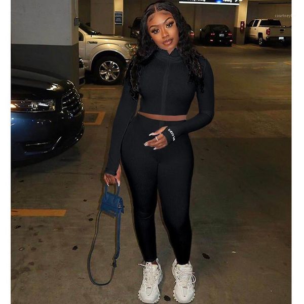 sport two piece set women fashion lucky label letter embroidery ribbed knit tracksuit fall winter clothes womens solid color set1, Gray
sport two piece set women fashion lucky label letter embroidery ribbed knit tracksuit fall winter clothes womens solid color set1, Gray