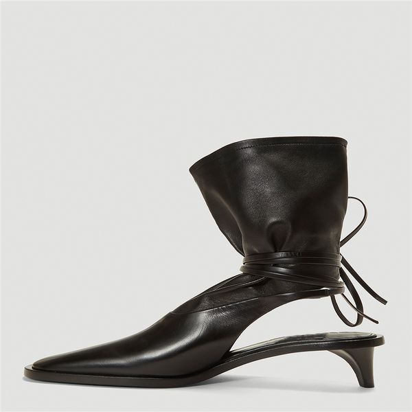 new pleated boots women high heels shoes round head ladies slouchy lace up slip on fashion shoes real leather boot large size 43, Black
new pleated boots women high heels shoes round head ladies slouchy lace up slip on fashion shoes real leather boot large size 43, Black