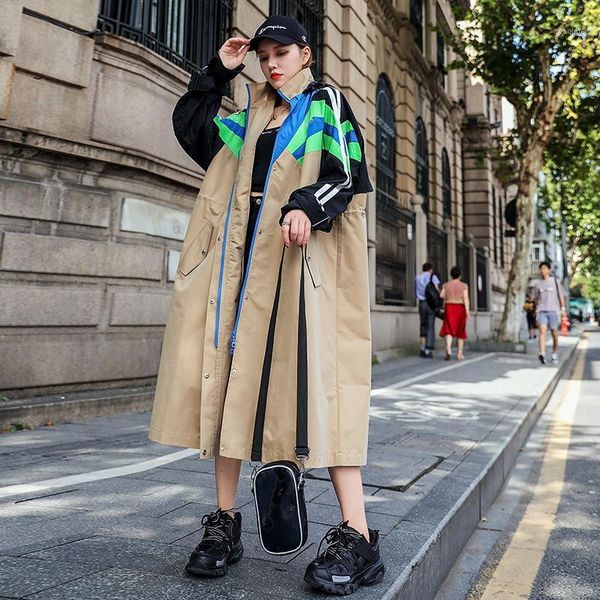 spring autumn trench coat women new hooded trenchcoat patchwork streetwear overcoats oversized loose zipper lengthen coat ladies1, Tan;black
spring autumn trench coat women new hooded trenchcoat patchwork streetwear overcoats oversized loose zipper lengthen coat ladies1, Tan;black