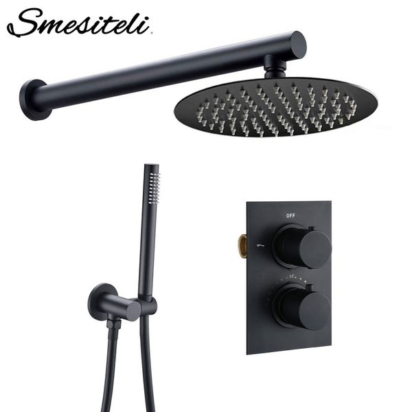 smesiteli bathroom set matte black rain shower faucet wall or ceiling mounted thermostatic valve system 8-12"shower head 1011
smesiteli bathroom set matte black rain shower faucet wall or ceiling mounted thermostatic valve system 8-12"shower head 1011
