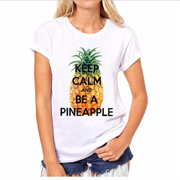 2017 new summer women casual o-neck short sleeve personality pineapple t shirt asian size women clothing, White
2017 new summer women casual o-neck short sleeve personality pineapple t shirt asian size women clothing, White