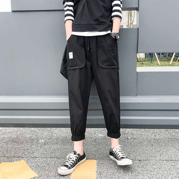 2021 spring and summer new korean casual men's high-quality fashion hip-hop printing solid color sports pants cotton joggers, Black
2021 spring and summer new korean casual men's high-quality fashion hip-hop printing solid color sports pants cotton joggers, Black