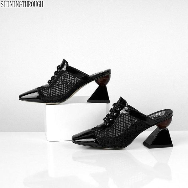 slippers women shoes genuine leather high heels fashion dress mules comfortable summer pumps woman1, Black
slippers women shoes genuine leather high heels fashion dress mules comfortable summer pumps woman1, Black