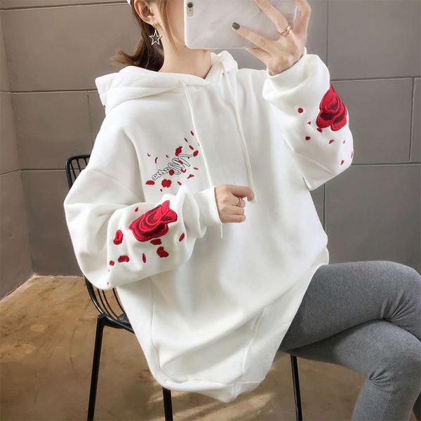 new autumn hooded / winter 2020 sweater embroidery fashion ins korean loose women's long sleeve thin coat, Black
new autumn hooded / winter 2020 sweater embroidery fashion ins korean loose women's long sleeve thin coat, Black