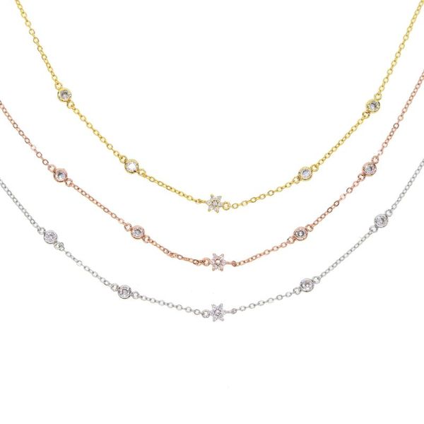 chains 5pcs cz charm paved tiny link chain necklace with rose gold color silver plated station for lady gift
chains 5pcs cz charm paved tiny link chain necklace with rose gold color silver plated station for lady gift