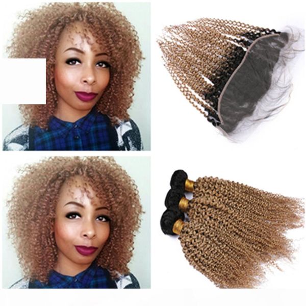 #1b 27 honey blonde ombre kinky curly human hair 3bundles with frontal light brown ombre kinky curly 13x4 lace frontal closure with weaves, Black;brown
#1b 27 honey blonde ombre kinky curly human hair 3bundles with frontal light brown ombre kinky curly 13x4 lace frontal closure with weaves, Black;brown