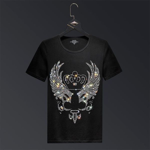 2021 crown rhinestones t shirts men brand short sleeve fashion man streetwear o neck slim modal cotton tshirts plus size 6xl, White;black
2021 crown rhinestones t shirts men brand short sleeve fashion man streetwear o neck slim modal cotton tshirts plus size 6xl, White;black