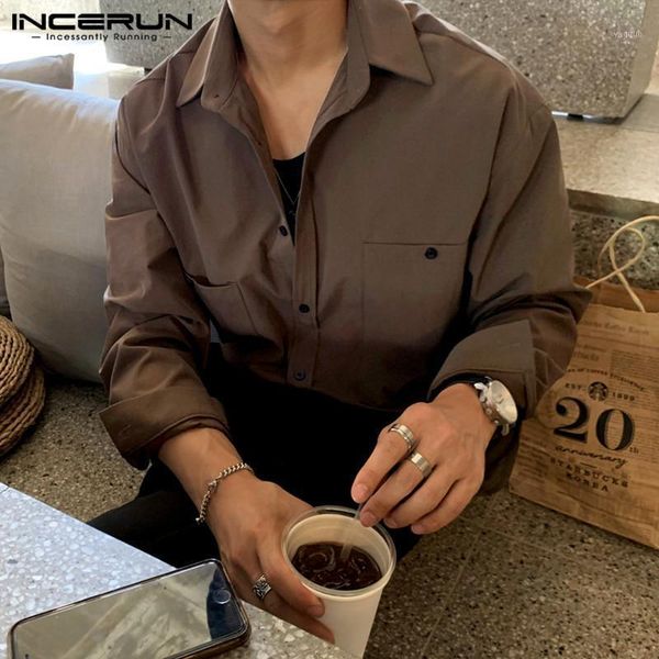 incerun men shirts multi pockets cargo blouse long sleeve lapel blouse man solid color button camisa vintage loose chemise 5xl 71, White;black
incerun men shirts multi pockets cargo blouse long sleeve lapel blouse man solid color button camisa vintage loose chemise 5xl 71, White;black