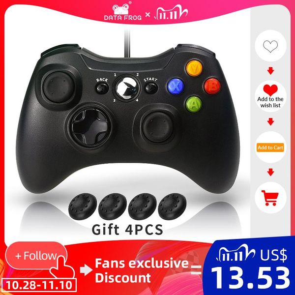 game controllers & joysticks data frog wired gamepad control for xbox 360/xbox 360 slim/pc controller joystick windows 7/8/10 microsoft pc w
game controllers & joysticks data frog wired gamepad control for xbox 360/xbox 360 slim/pc controller joystick windows 7/8/10 microsoft pc w