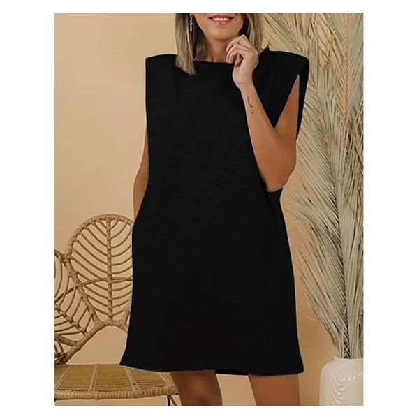 womens summer casual plain sleeveless vest dress mid-length loose shirt dresses long, Black;gray
womens summer casual plain sleeveless vest dress mid-length loose shirt dresses long, Black;gray