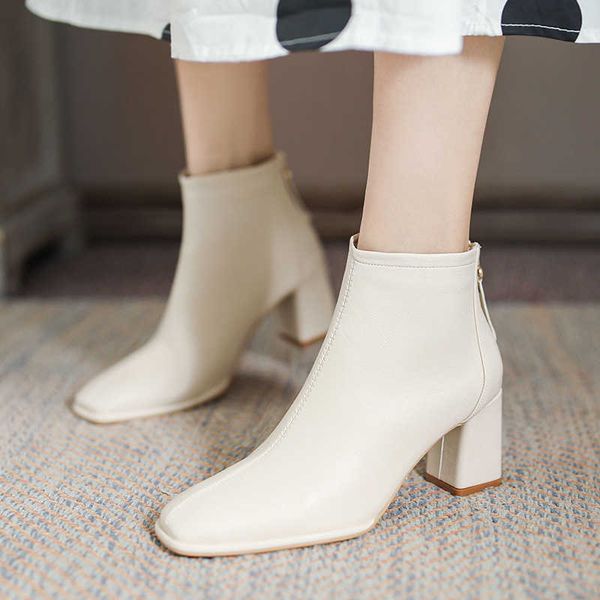fashion short women 2021 new net red fashion thin square head high british style thick heels and ankle boots, Black
fashion short women 2021 new net red fashion thin square head high british style thick heels and ankle boots, Black