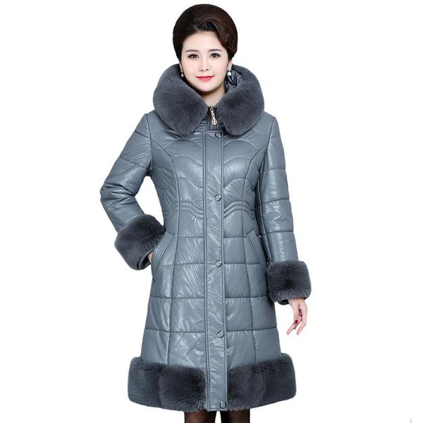 soft fur leather jacket thicken warm winter jacket women long parkas fur collar leather coats female outerwear plus size 6xl, Black
soft fur leather jacket thicken warm winter jacket women long parkas fur collar leather coats female outerwear plus size 6xl, Black